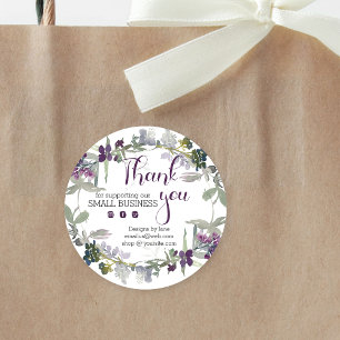 Kleine Onderneming Dank u Logo Gepersonaliseerd St Ronde Sticker