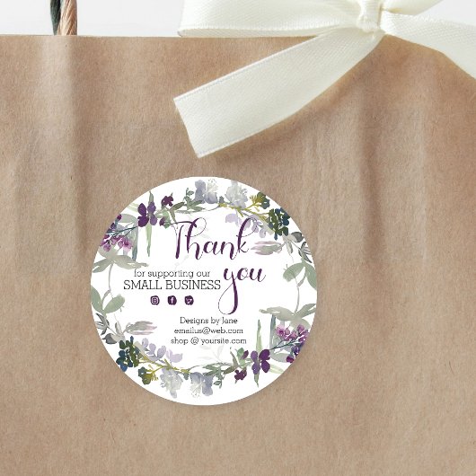 Kleine Onderneming Dank u Logo Gepersonaliseerd St Ronde Sticker