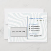 Kleine Onderneming Dank u RSVP Kaartje (Achterkant)