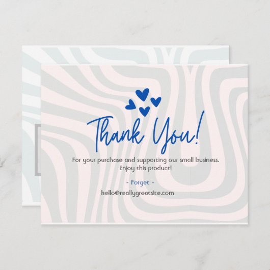 Kleine Onderneming Dank u RSVP Kaartje (Voorkant / Achterkant)