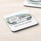 Kleine Onderneming met Naam op Bedrijf Van Bier Onderzetter (Linkerzijde)