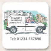 Kleine Onderneming met Naam op Bedrijf Van Bier Onderzetter (Voorkant)