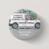 Kleine Onderneming met Naam op Bedrijf Van Button (Voorkant)