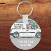 Kleine Onderneming met Naam op Bedrijf Van Sleutelhanger (Voorkant)