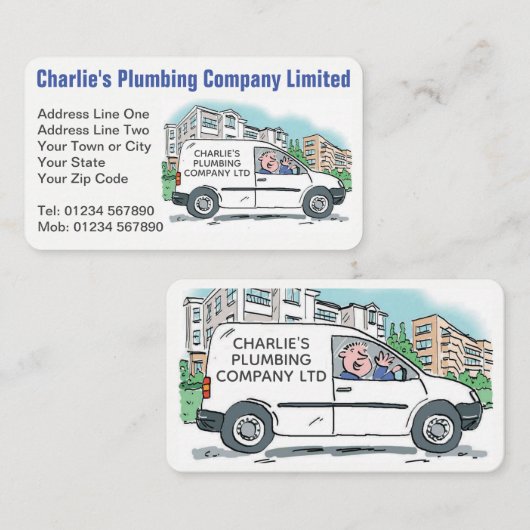 Kleine Onderneming met Naam op Bedrijf Van Visitekaartje (Voorkant / Achterkant)