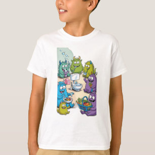 Kleine, onschadelijke monsters die dagelijkse acti t-shirt