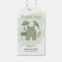 Kleine Ontdekkingsreiziger Komt Op Weg Baby Borrel Cadeaulabel