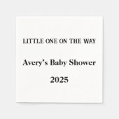 Kleine op de weg aangepaste servetten - Baby showe (Voorkant)