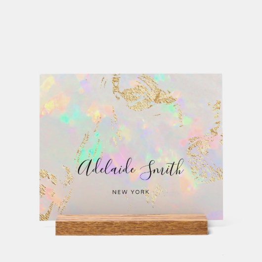 Kleine opaal achtergrond acryl bord (Voorkant)