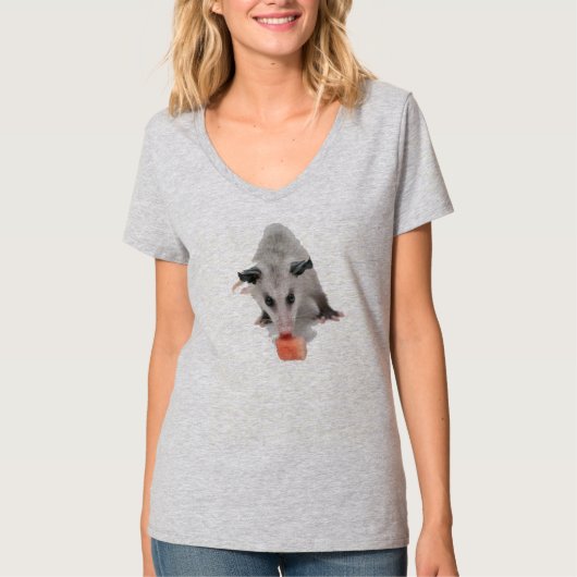 Kleine opossum watermeloen t-shirt (Voorkant)