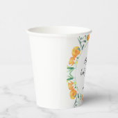 Kleine oranje baby shower papieren bekers (Rechts)