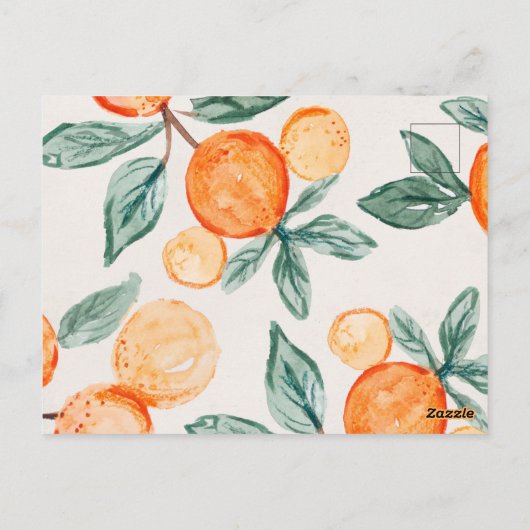 Kleine oranje baby shower uitnodigen briefkaart (Achterkant)