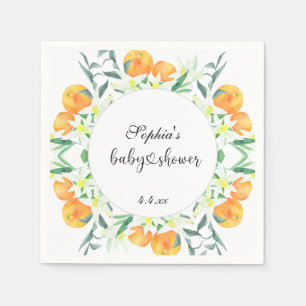 Kleine oranje babyshower servet