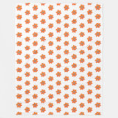 Kleine Oranje bloemen Fleece Deken (Voorkant)