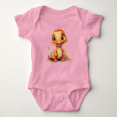 Kleine Oranje Dino Romper (Voorkant)