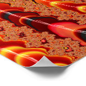 Kleine Oranje en gele spieren Fractal Art Poster (Hoek)