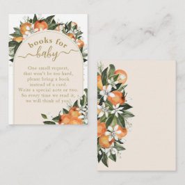 Kleine Oranje granery boho Baby shower boek Informatiekaartje