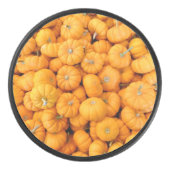 Kleine Oranje Herfst Harvest Pumpkins Hockey Puck (Voorkant)