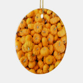 Kleine Oranje Herfst Harvest Pumpkins Keramisch Ornament (Rechts)