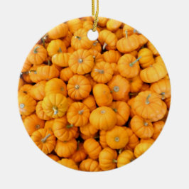 Kleine Oranje Herfst Harvest Pumpkins Keramisch Ornament