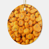 Kleine Oranje Herfst Harvest Pumpkins Keramisch Ornament (Links)