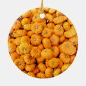 Kleine Oranje Herfst Harvest Pumpkins Keramisch Ornament (Achterkant)