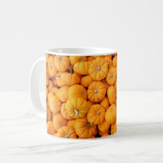 Kleine Oranje Herfst Harvest Pumpkins Koffiemok (Voorkant links)