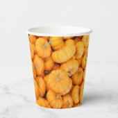 Kleine Oranje Herfst Harvest Pumpkins Papieren Bekers (Achterkant)