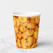 Kleine Oranje Herfst Harvest Pumpkins Papieren Bekers (Rechts)