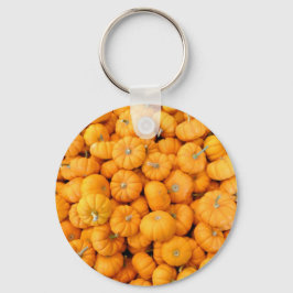 Kleine Oranje Herfst Harvest Pumpkins Sleutelhanger