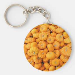 Kleine Oranje Herfst Harvest Pumpkins Sleutelhanger