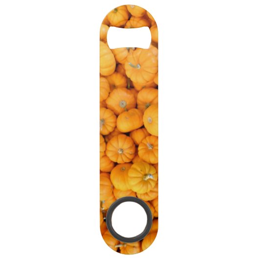 Kleine Oranje Herfst Harvest Pumpkins Speed Flessenopener (Voorkant)