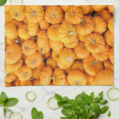 Kleine Oranje Herfst Harvest Pumpkins Theedoek (Gevouwen)