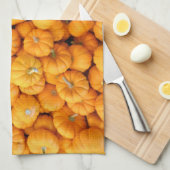 Kleine Oranje Herfst Harvest Pumpkins Theedoek (Quarter Fold)