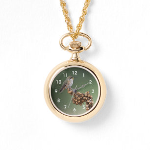 Kleine Oranje Hummingbird Large Clock Horloge