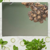 Kleine Oranje kolibrie Theedoek (Gevouwen)