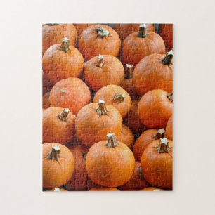 Kleine oranje pompoenen tonen puzzel