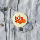 Kleine Oranje Vis Ronde Button 7,6 Cm (In situ)