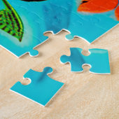 Kleine Oranje vogel op een bloeiende tak Legpuzzel (Zijkant)