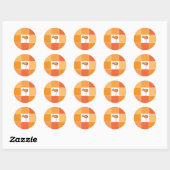 Kleine oranje vogel ronde sticker (Vel)