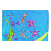  kleine orchidee vogel kussensloop (Achterkant-Links)