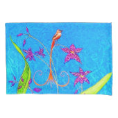 kleine orchidee vogel kussensloop (Voorkant-Links)