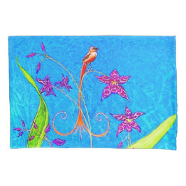  kleine orchidee vogel kussensloop