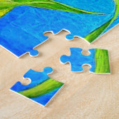 kleine orchidee vogel legpuzzel (Zijkant)