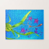 kleine orchidee vogel legpuzzel (Horizontaal)