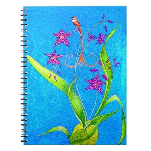 kleine orchidee vogel notitieboek (Voorkant)