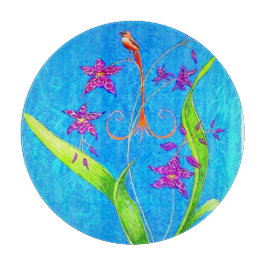  kleine orchidee vogel snijplank