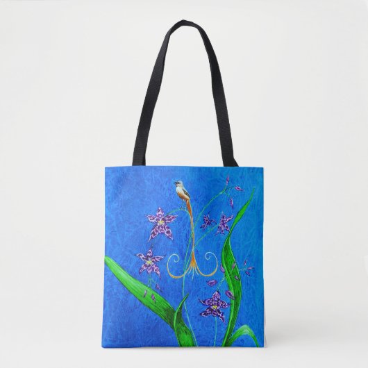  kleine orchidee vogel tote bag (Voorkant)