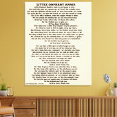 KLEINE ORFANT ANNIE POEM CANVAS PRINT (Insitu (Woonkamer))