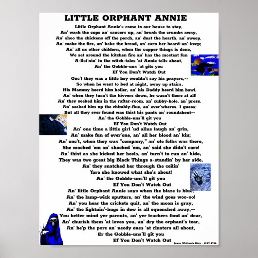 KLEINE ORFANT ANNIE POEM-POSTER POSTER (Voorkant)